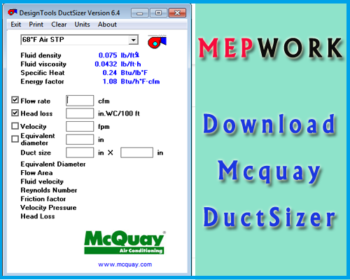 mcquay pipe sizer free download